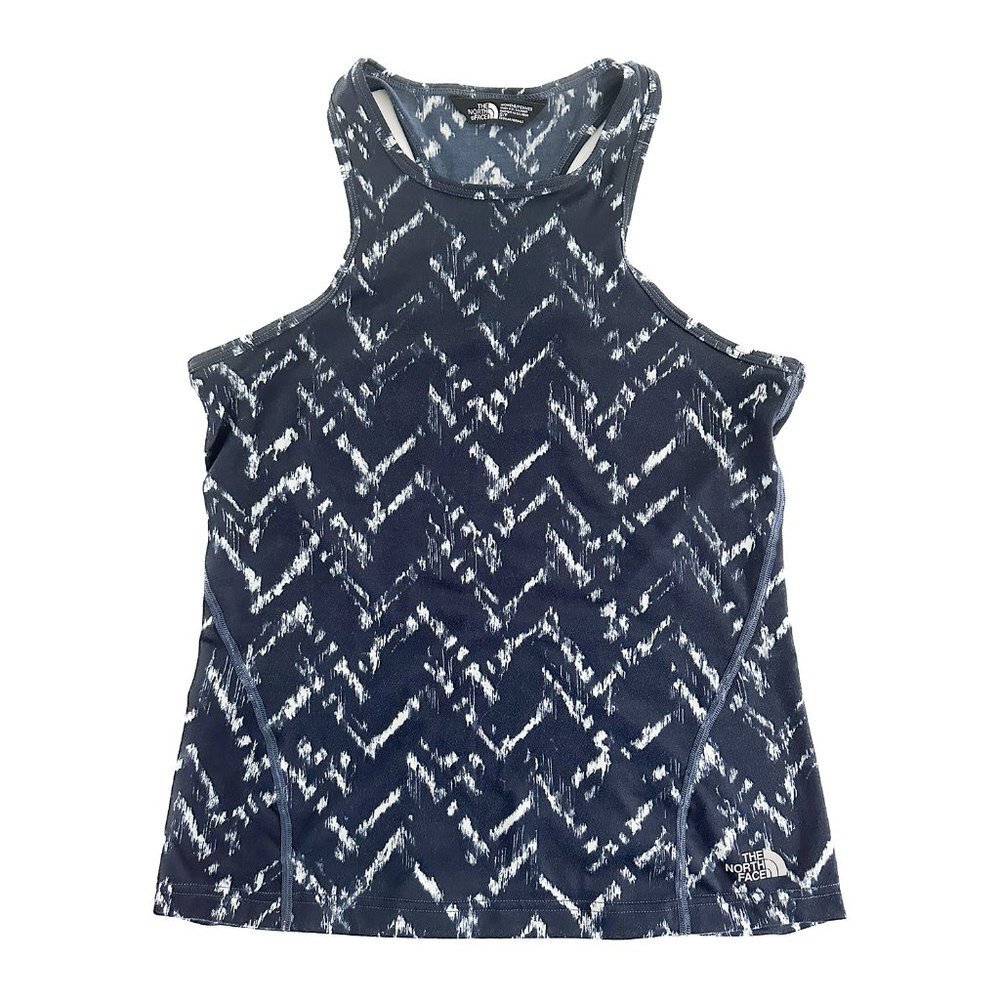 THE NORTH FACE Navy Ikat Print FlashDry Racerback Athletic Tank Top - Size Small